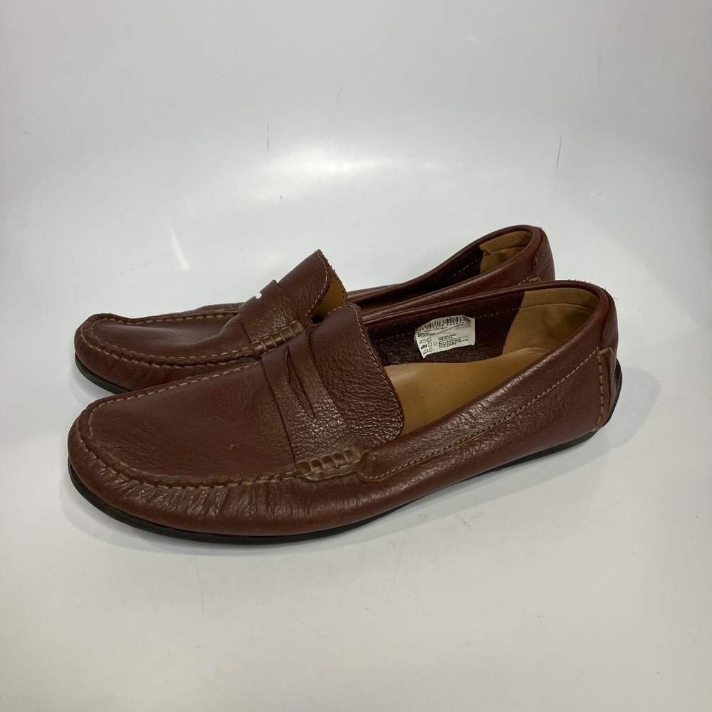 Collection by Clarks brown leather‎ loafers driving Mocs men's size 10.5 preppy
